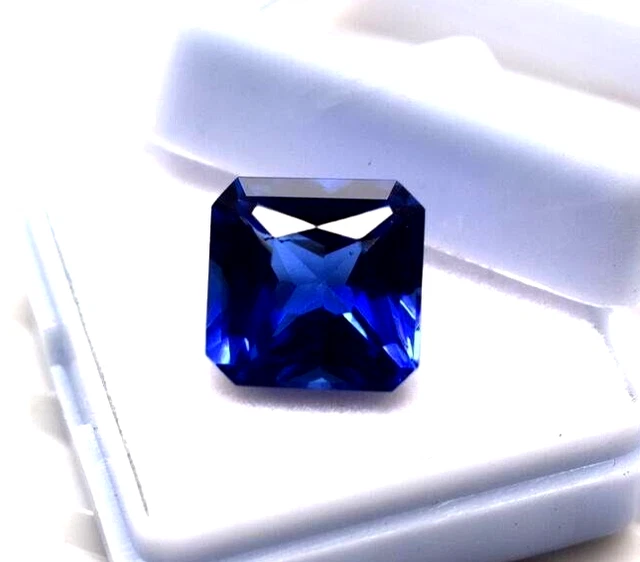 Radiant Cut Natural Ceylon Sapphire Blue Faceted RARE STAR Cut Certified 9 Ct
