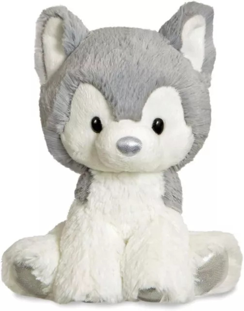 Aurora, 61356, Glitzy Tots Husky Dog, 8In, Soft Toy, Grey & White