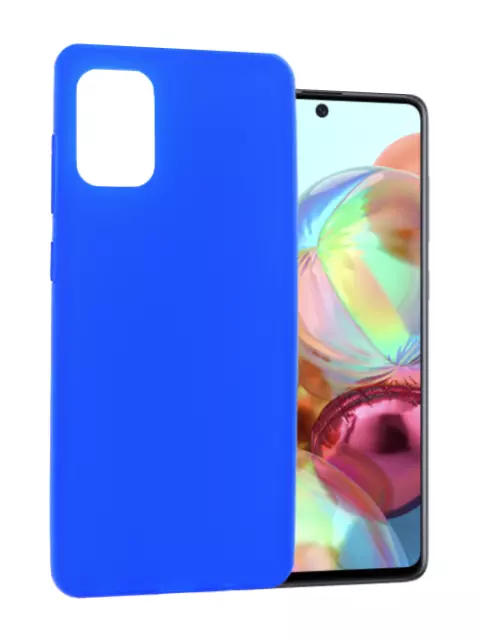 Funda Para Samsung Galaxy A71 (4G) Carcasa Gel TPU Silicona PTG + Protector Azul