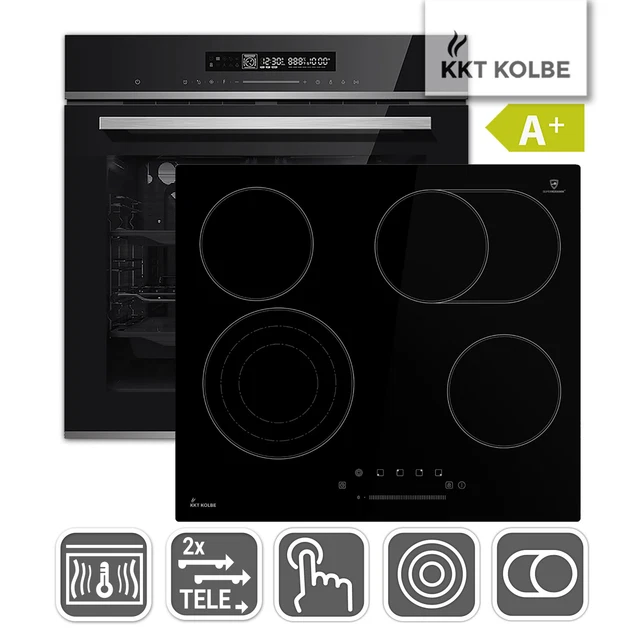 Cuisinière: 60cm Four encastrable EB8017ED + 59cm Plaque Eletrique CH85903RL