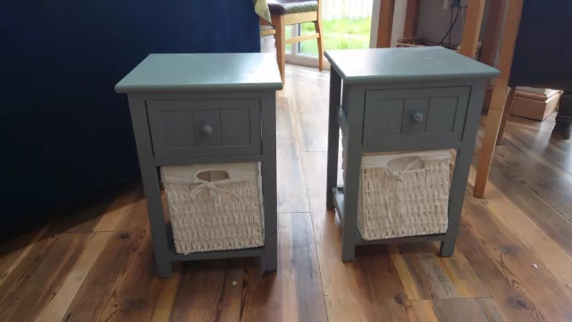 pair bedside tables cabinets used