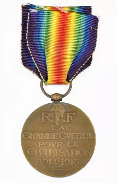 World War One Franc French Inter Allied Victory Campaign Medal 2