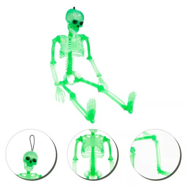 Glow- In- The- Dark Skeleton Bone Hanging Pendants Luminous Skull Props