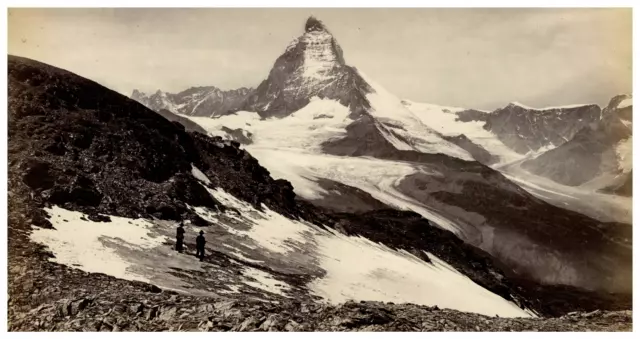 Suisse, Vue du Mont Cervin, Matterhorn Vintage albumen print,  Tirage albuminé