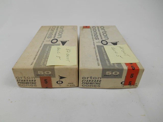 Cono estándar Orton 5 conos pequeños pirométricos de 1-1/8" 95 conos