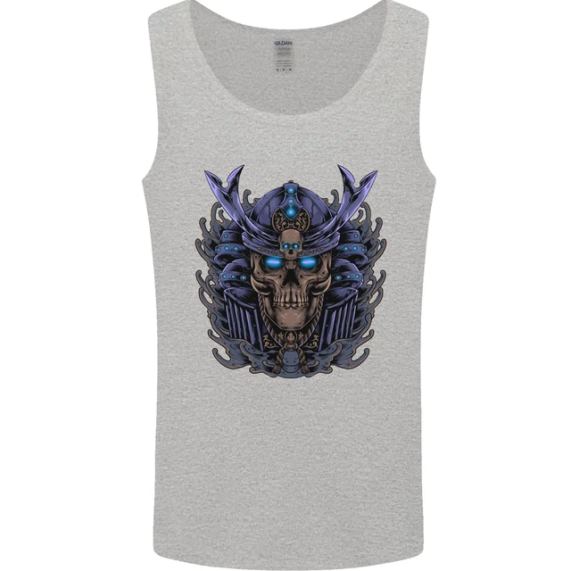 Gilet canotta da uomo Samurai Skull MMA Palestra Arti Marziali Allenamento 5