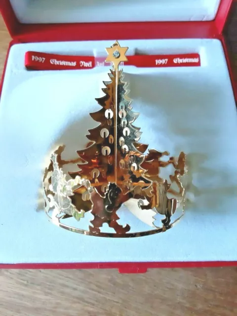 1997 Christmas Joy CHRISTMAS MOBILE 24 carat gold plated GEORG JENSEN. Box