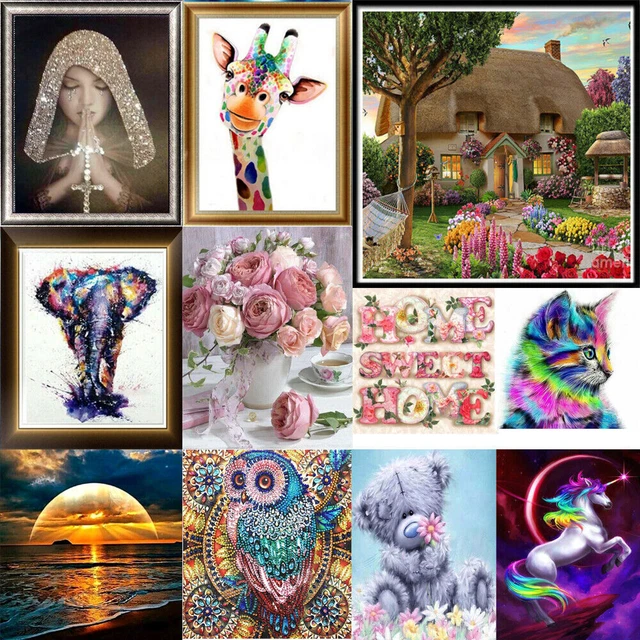 Animal 5D Diamond DIY Painting Embroidery Cross Craft Stitch Art Home Decor Xmas