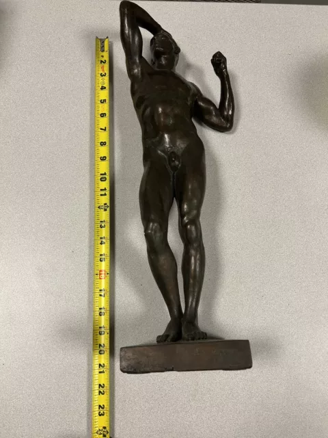 Rare Vintage STATUE AGE OF BRONZE RODIN BY SERGEY EYLANBEKOV 21" Signed Antique