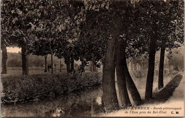 *40092 cpa Evreux - Bords de l' Iton près du Bel Ebat