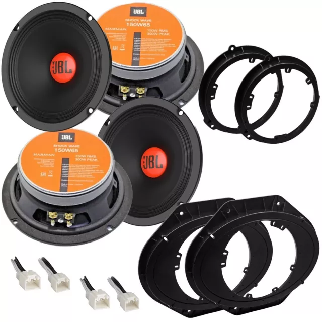 JBL 6.5" 300 Watt Midrange Front/Rear Car Speakers for 2015-2023 Ford F150,F250