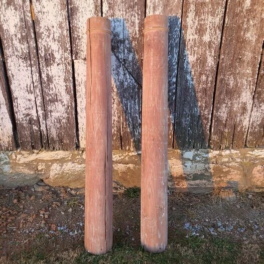 Antique Walnut Portico/Porch Column Pair, 5 Feet Tall 2