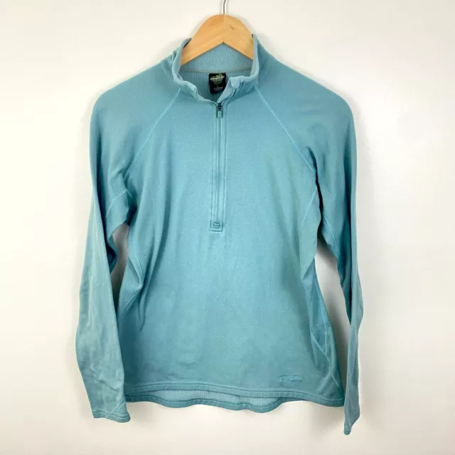 Patagonia Base Layer Top Women's Size Large Blue Long Sleeve Knit Capilene