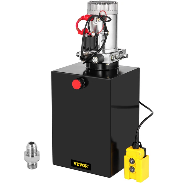 VEVOR 20 QUART Single Acting Hydraulic Pump Dump Trailer Repair 12V