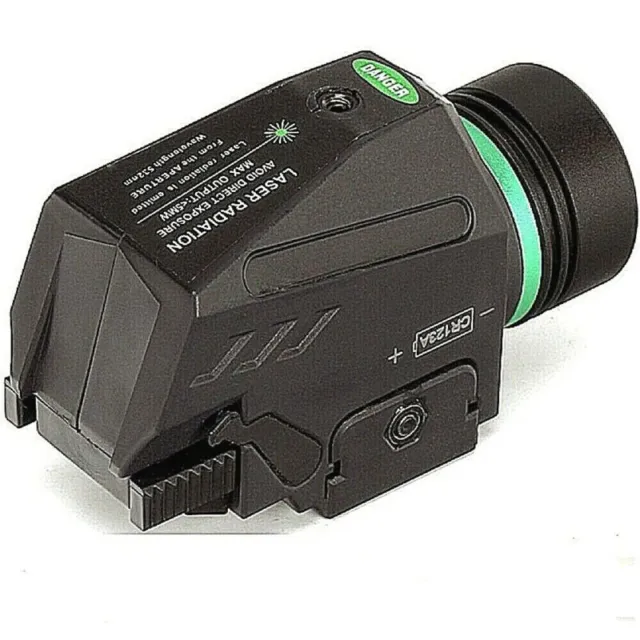 Tactical LED Flashlight Green Laser Sight Combo For 20mm Rail Mini Glock Pistol 3