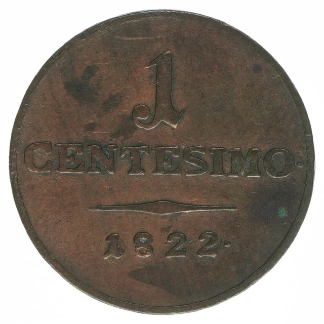 Österreich, Lombardei, Venetien, Franz I., 1 Centesimi 1822V, A8812