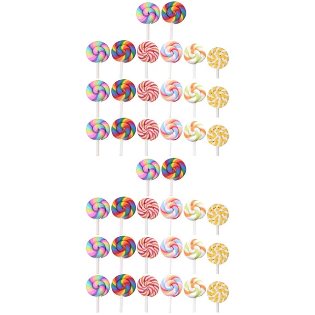 40 Pcs Simulation Lollipops DIY Scrapbooking Craft Photo Ornament