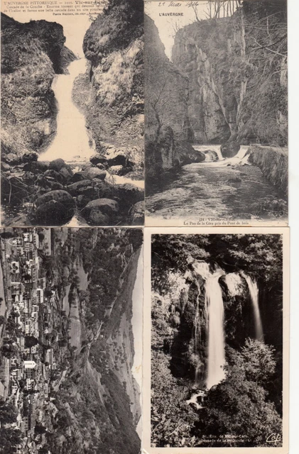 LOT DE 4 cartes postales anciennes CANTAL VIC-SUR-CERE EUR 3,95 ...