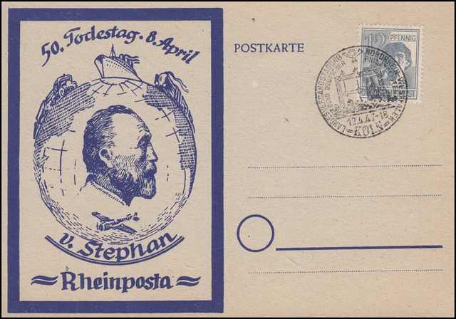 LV-Tagung der Philatelisten im NRW SSt KÖLN Bund deutscher Philatelisten 12.4.47