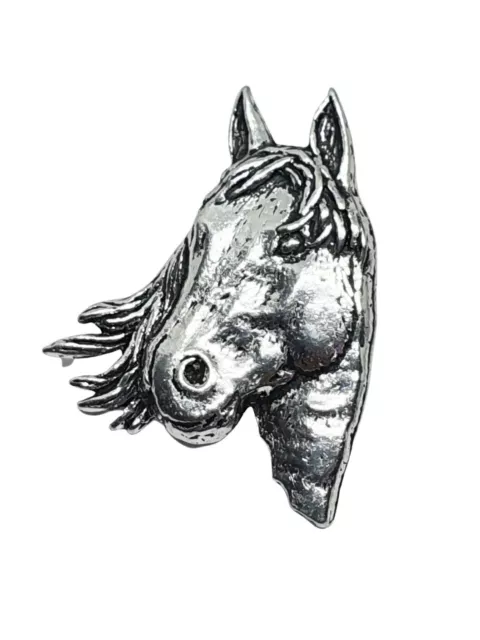 Horse Head Pin Badge Pewter Brooch Racing Nature Pewter Tie Pin Lapel Pin Badge 3