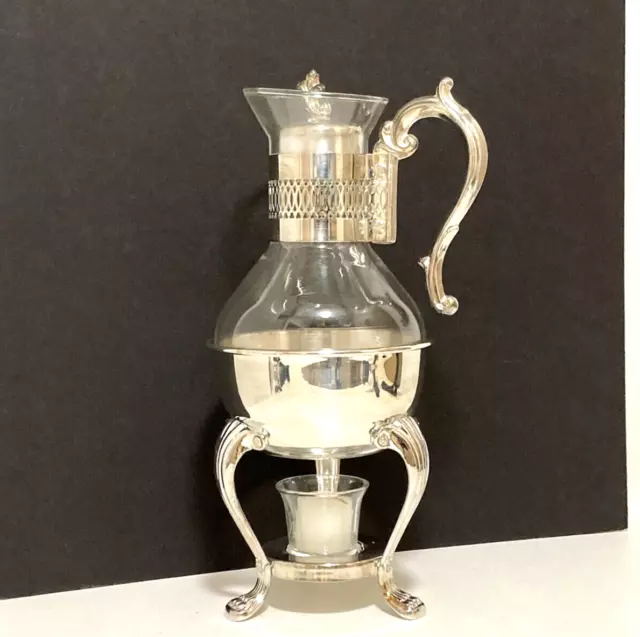 Vintage F. B. Rogers Silver Plated Coffee Carafe/Stand and Warmer R1357X 9 Cup