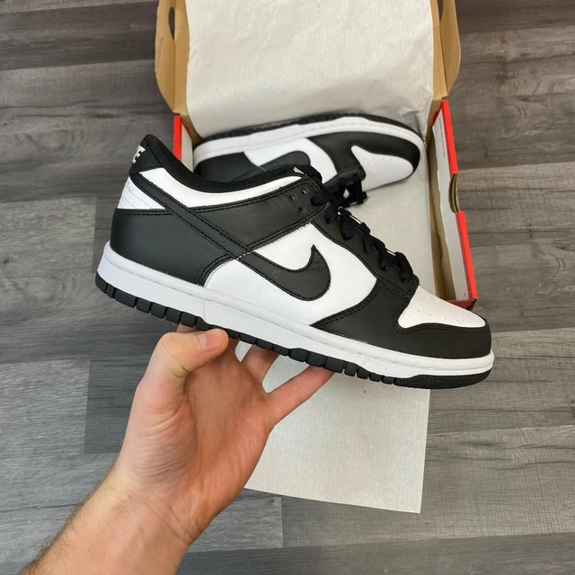 NIKE DUNK LOW Ps White Black White Trainers Size Uk2 Us 2.5Y Eur34