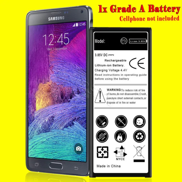 New Extended Slim 7220mAh Li-ion Battery for Samsung Galaxy Note 4 SM-N910 N910