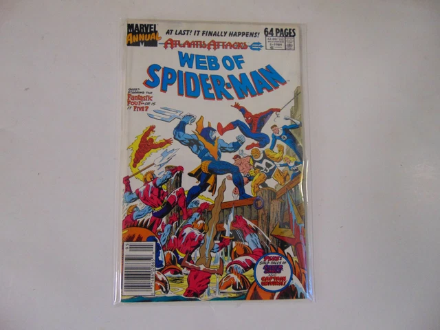 Web Of Spider-Man Annual #5 Atlantis Attacks - Marvel Comic Book 1989