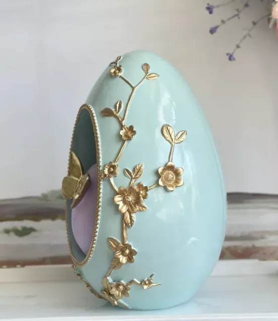 Spring Magic Easter Teal Egg With Butterfly Inside 14’’ Outdoor/Indoor 2
