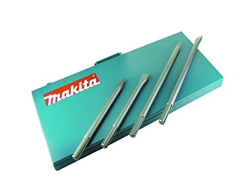 Jeu De 7 Burins SDS-Max Makita D-40571 - Pour Marteaux Perforateurs, Mallette Aluminium Incluse - 8