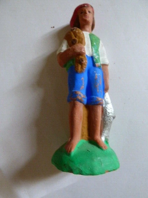 Santon terre cuite dans fèves de santons et crèches de collection