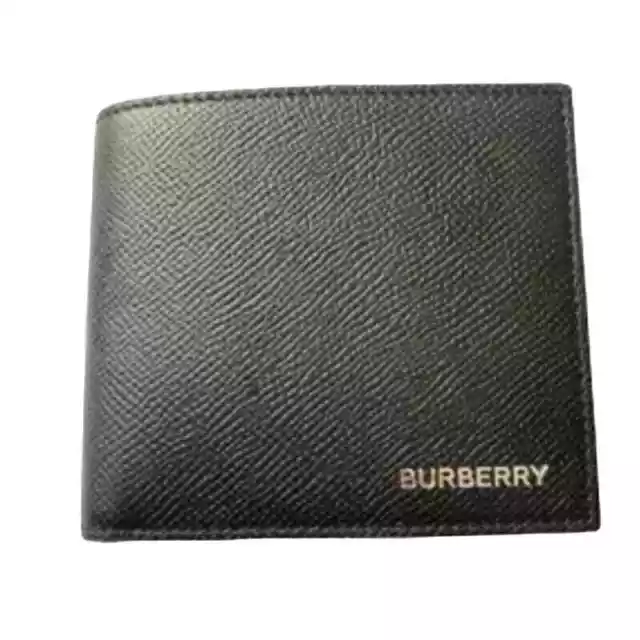 NEW BURBERRY 8014653 GRAINY LEATHER INTERNATIONAL BIFOLD WALLET with logo