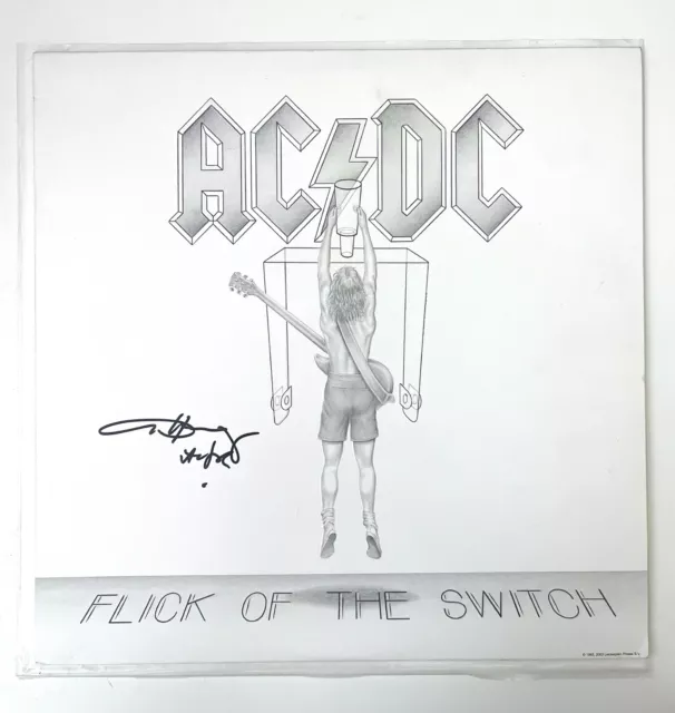 ANGUS YOUNG SIGNED FLICK OF THE SWITCH AC/DC LP VINYL Autograph Proof