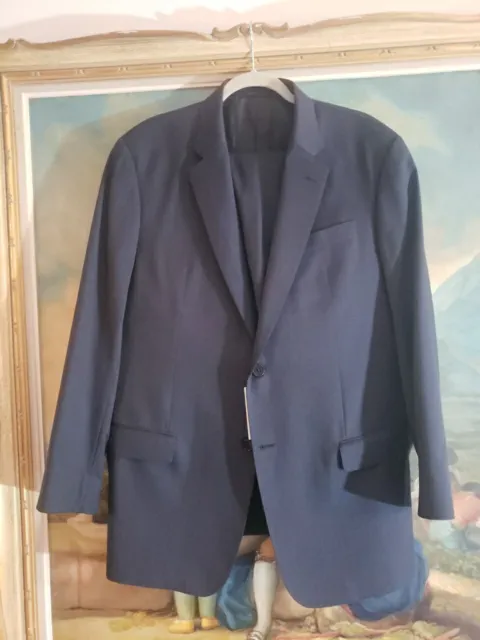 New Armani Collezioni G Line Blue 2 Button Suit Size 56 EU 46 US L W 40