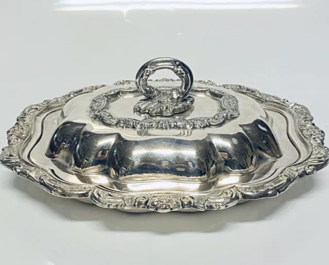 Barbour International Silver Plate Covered Entree Severing Dish