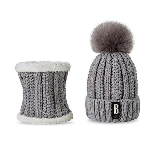 Set De Bufanda De Anillo Y Gorro De Punto Para Mujer Ideal Para Invierno 2019 10