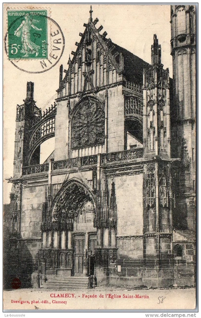 58 CLAMECY - Facade de l'Eglise Saint Martin