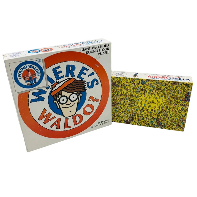 WHERES WALDO GOLD Rush Jigsaw Puzzle 100pc AND Two Sided 20pc Floor