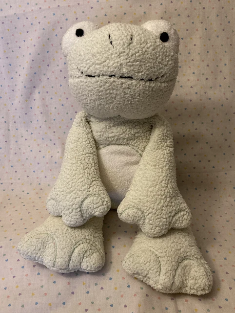 Pottery Barn Kids 2009 Pastel Green Frog Stuffed Animal Beanbag Plush 15”