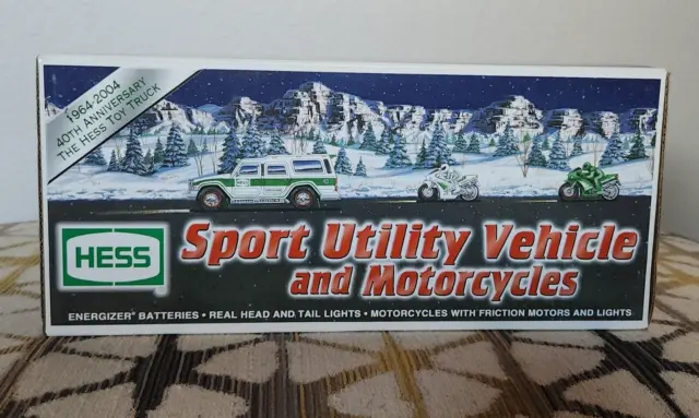 2004 Hess Sport Utility Vehicle and Motorcycles ~ New In Box