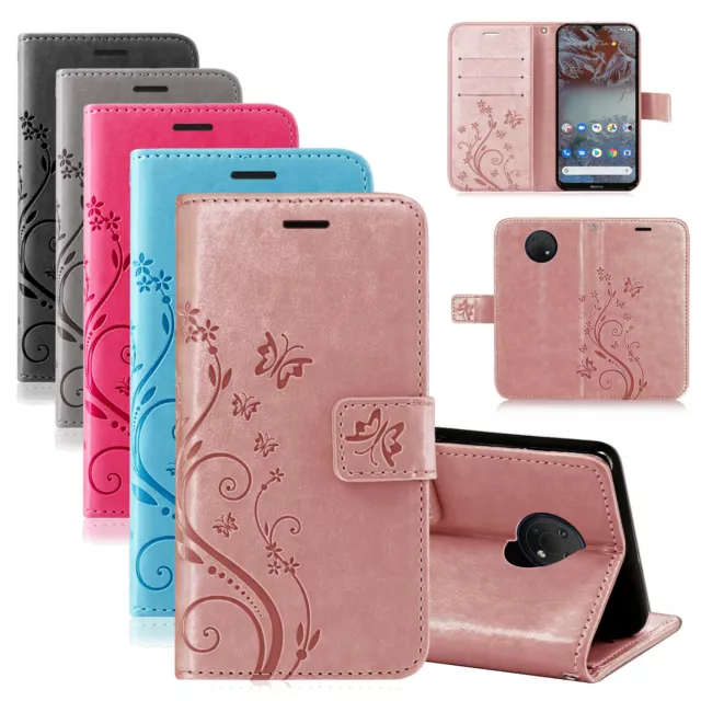 Etui Coque Nokia G20 / G10 Étui pour Téléphone Portable à Clapet Rabat Fleur