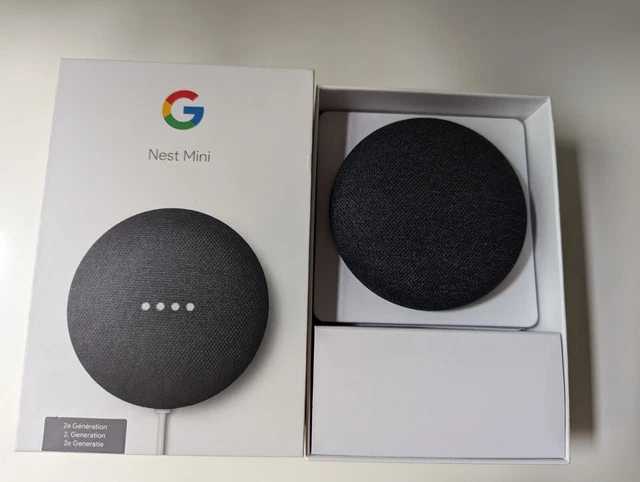 GOOGLE NEST MINI 2.ª generación asistente de voz inteligente altavoz ...