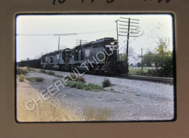 Original '80 Ektachrome Slide NW Norfolk Western 6139 SD40-2 Coal Train    37O57