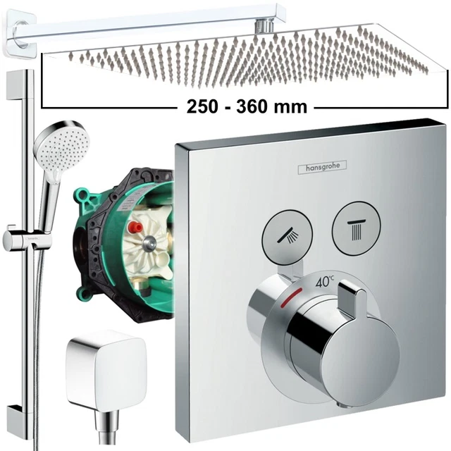 Hansgrohe Und Jowi Duscharmatur ShowerSelect Unterputz Duscharmatur Thermostat Weiss Regendusche Unterputz Duschsystem Set Mattweiss Thermostat S0gcs0h1