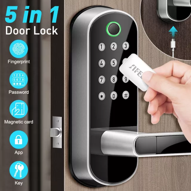 Keyless Door Lock Digital Smart Lock APP WiFi Fingerprint Keypad Password Lock