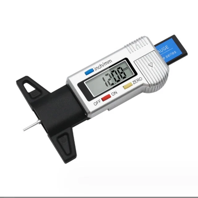 Misuratore di profondità pneumatici digitale argento misuratore per profondità pneumatici auto