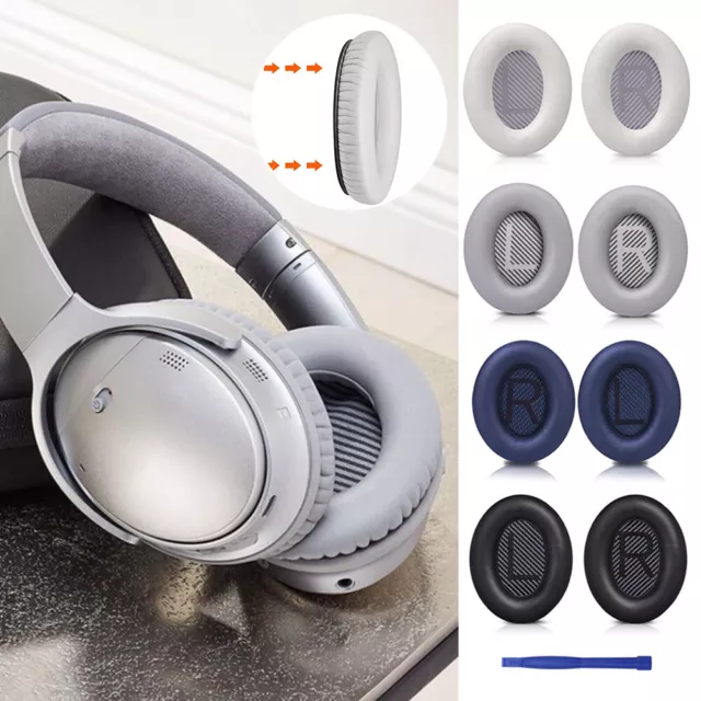 Kit de coussinet d'oreille pour Bose Quietcomfort 35 / Qc35 Casque Noir