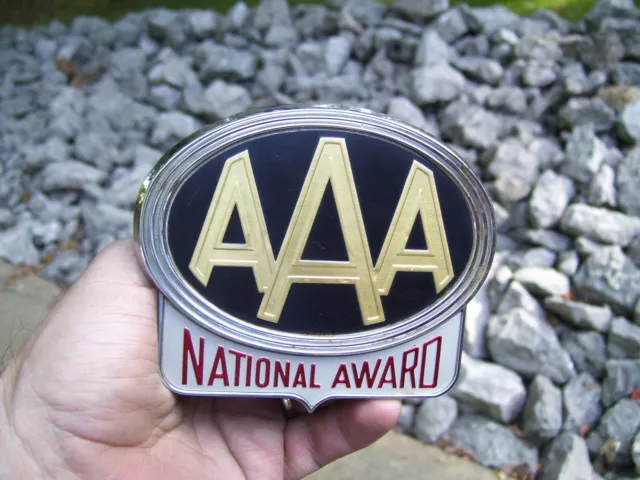 1950s Antique AAA Trunk bumper emblem Vintage Chevy Ford Hot Rod gm rat bomb 55 1950s Antique AAA Trunk bumper emblem Vintage Chevy Ford Hot Rod gm rat bomb 55