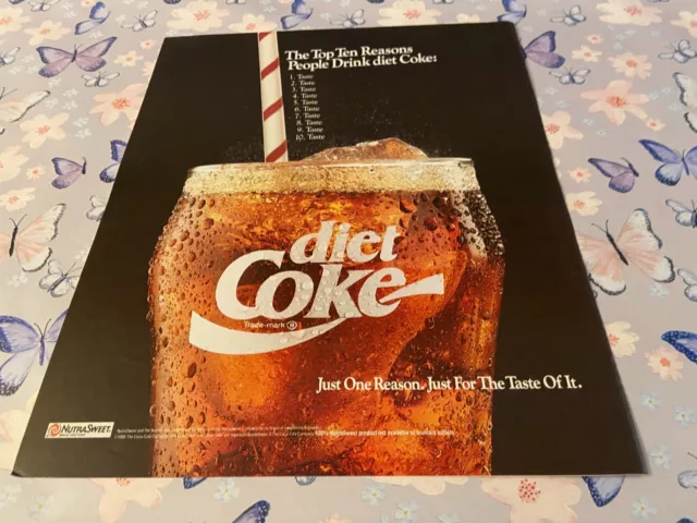 PAD78 ADVERT 12X9 Diet Coke $12.74 - PicClick