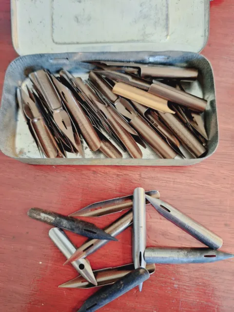 Vintage Pen Nibs x 50 - Mostly Unused Ivanhoe, Waverley, White Horse Etc